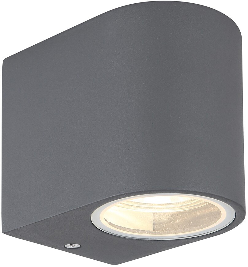 34163 APLIQUE EXTERIOR 1XGU10 35W ALUMINIO ANTRACITA IP44 VERONIKA GLOBO