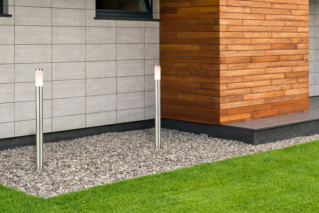 3159 BALIZA ACERO INOX Y PLASTICO 1XE27 60W IP44 BOSTON GLOBO