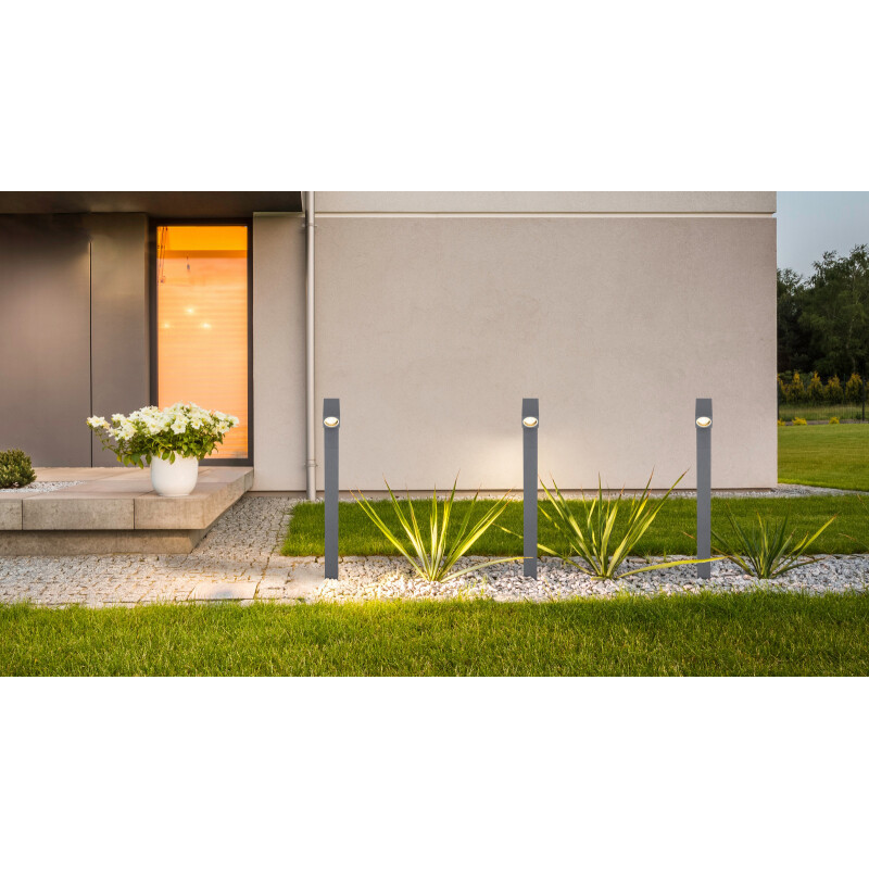 34164S1 BALIZA ALUMINIO ANTRACITA 1XGU10 35W IP44 VERONIKA GLOBO