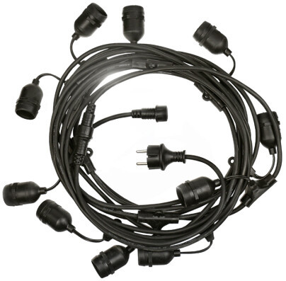 WOJ14342 10m GUIRNALDA NEGRA C/10 BASES E27 E65