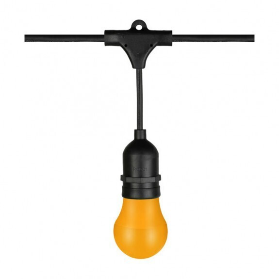 WOJ14342 10m GUIRNALDA NEGRA C/10 BASES E27 E65