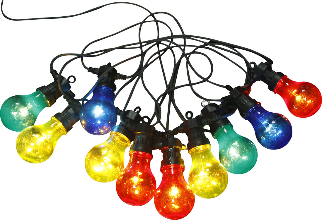 3400S GUIRNALDA LUCES DE CADENA BOMBILLA NIRVANA COLORES 7,5m IP44