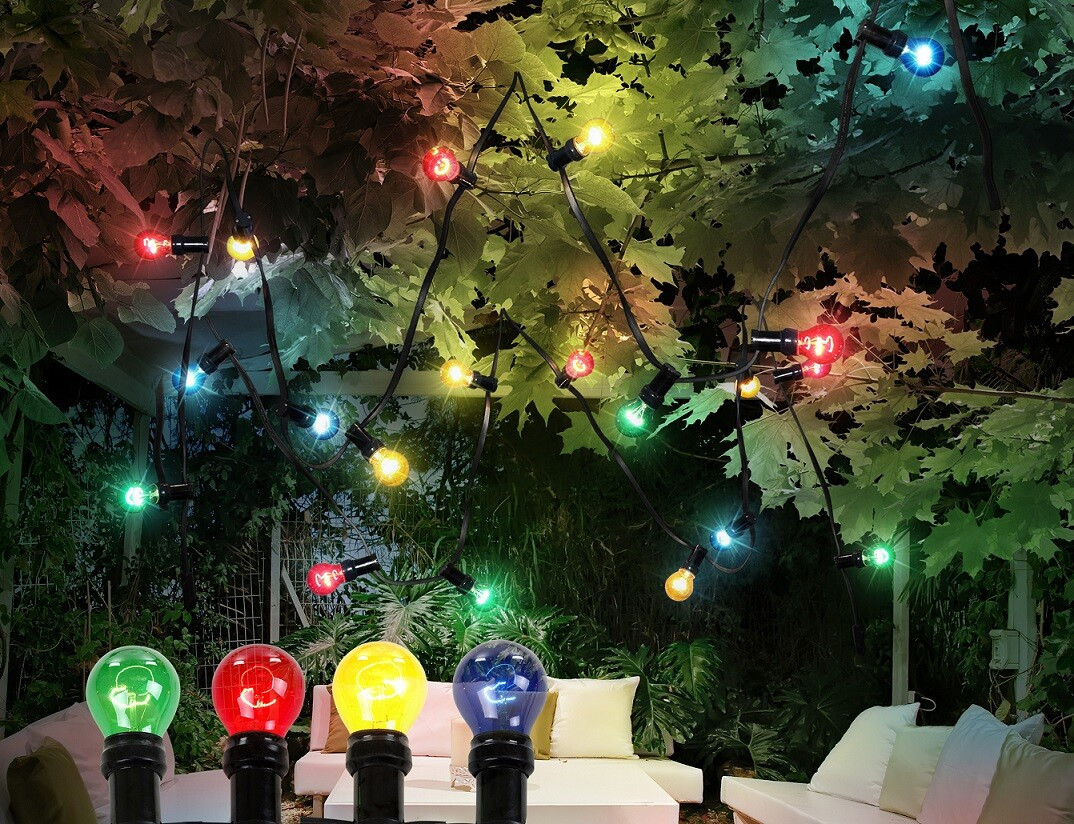 3400 GUIRNALDA LUCES DE CADENA BOMBILLA NIRVANA COLORES 4,7m IP44