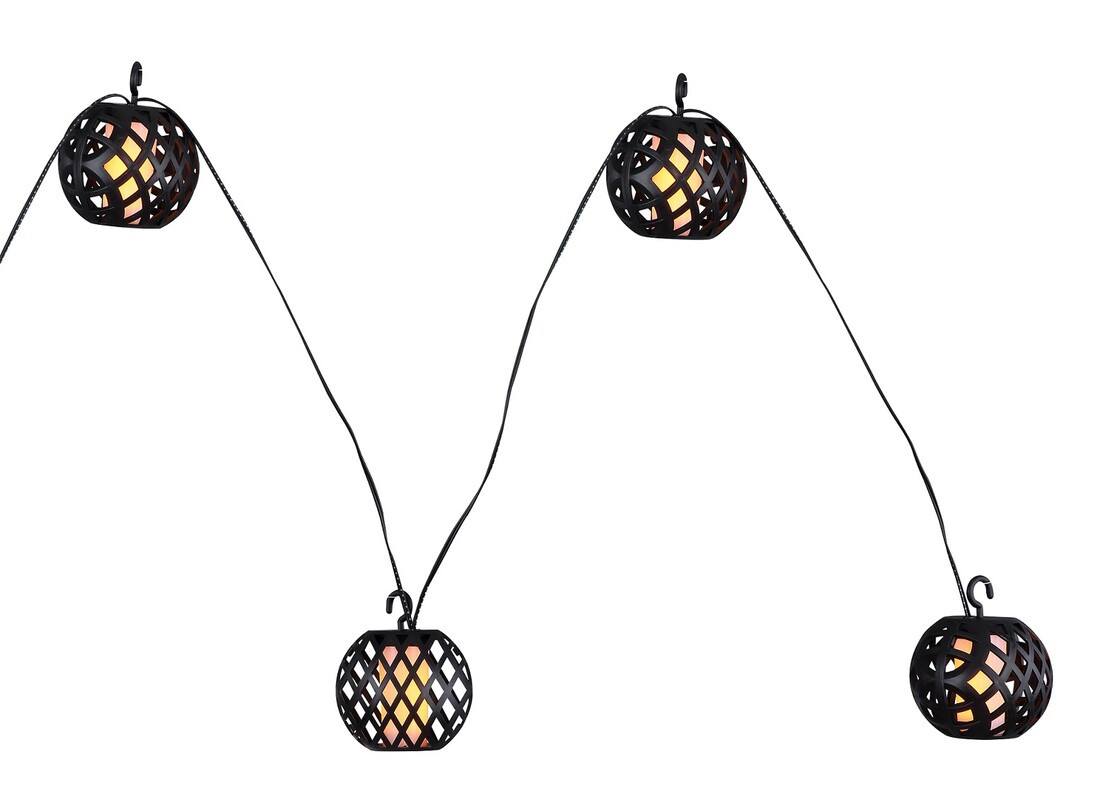 33686-8 GUIRNALDA SOLAR PLASTICO NEGRO 98XLED 4,1m 1700K IP44