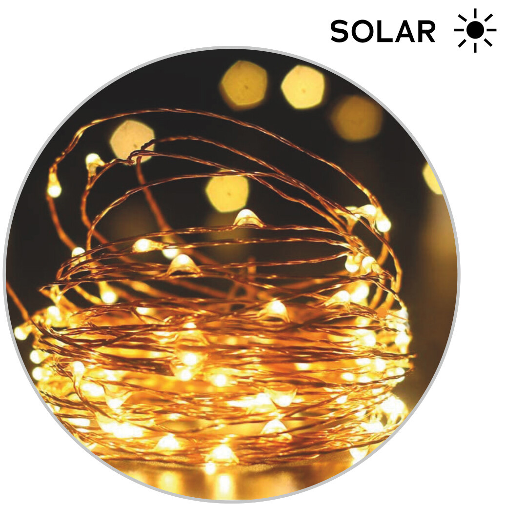 79.750/12/CAL 12m MINI GUIRNALDA LED SOLAR 3200K ELECTRO DH