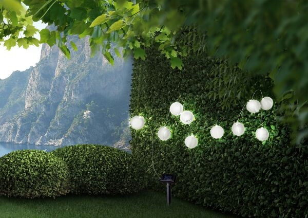 33971W 3m GUIRNALDA SOLAR 10 BOLAS 6000K IP44 GLOBO