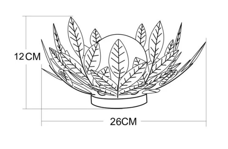 G4495 NENUFAR DECORATIVO SOLAR METALICO GALIX