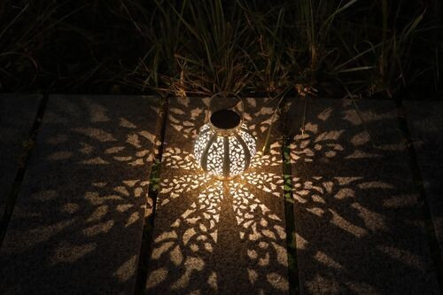 G2301 LAMPARA SOLAR BLANCA VINTAGE METALICA GALIX