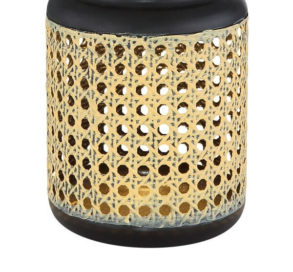 33668 LAMPARA SOLAR TARRO METALICO C/ASA CUERDA 3000K IP44 GLOBO