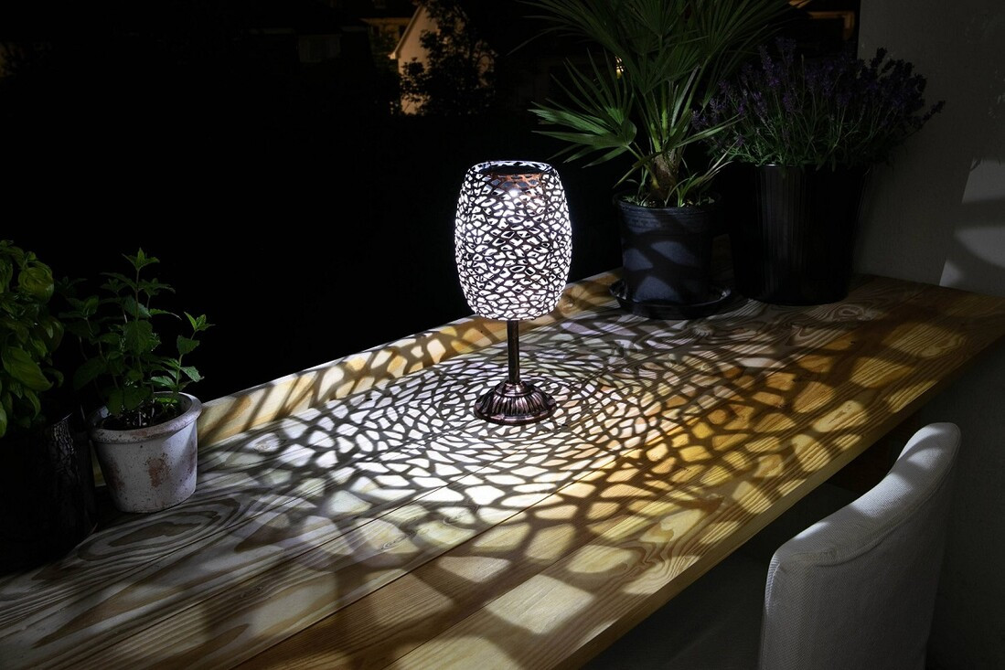 G2003 LAMPARA SOLAR SOBREMESA RETRO METALICA GALIX