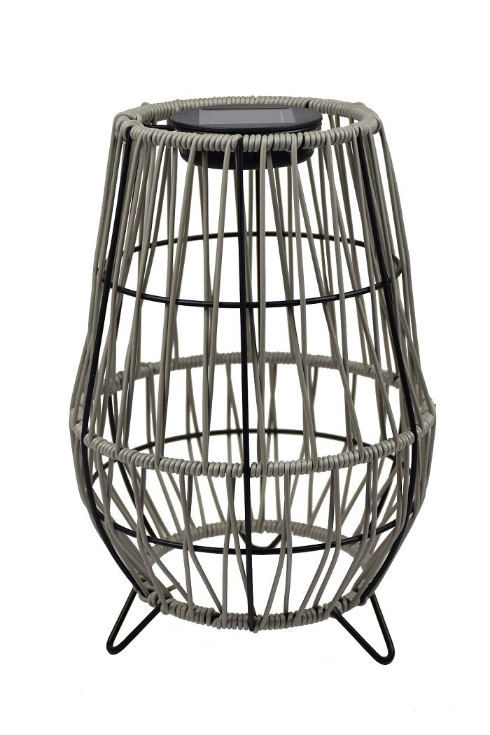 G2315 LAMPARA SOLAR JAULA C/PATAS METAL+POLIETILENO GALIX
