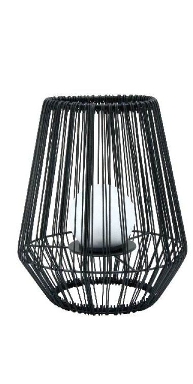G2125/30 LAMPARA SOLAR JAULA 30cm C/BOLA METAL+POLIETILENO GALIX