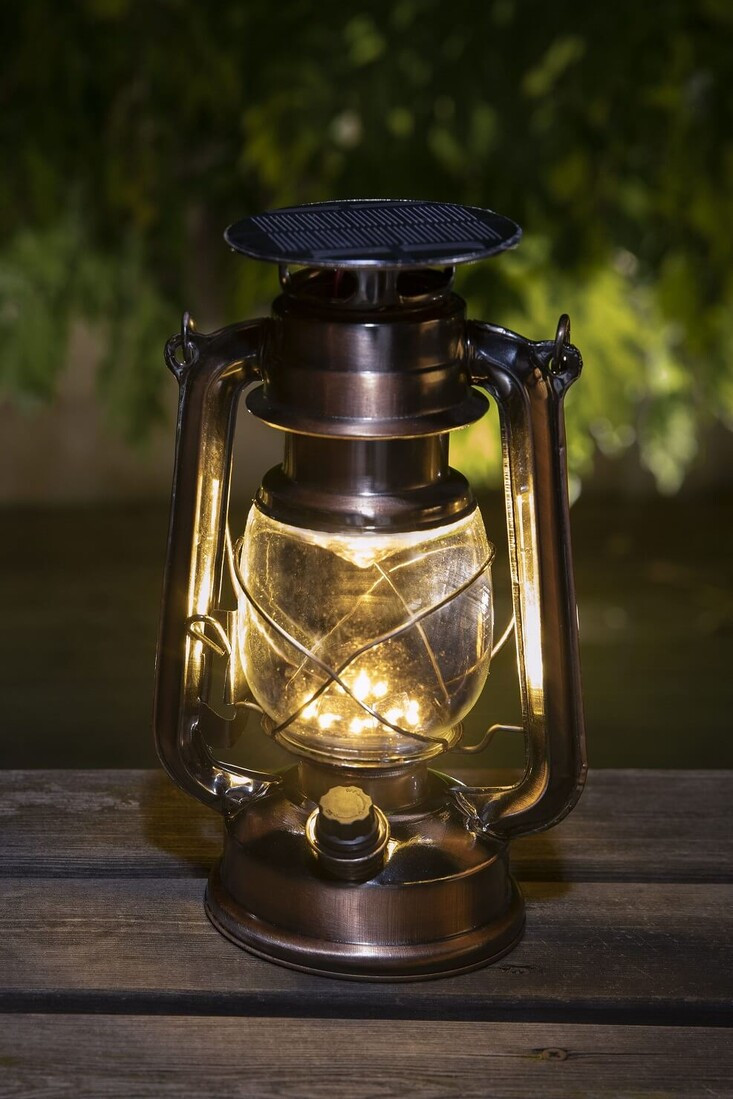 G2118 LAMPARA SOLAR METALICA CANDIL RECARGABLE GALIX