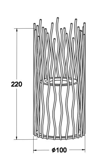 G2124 LAMPARA SOLAR VELA PARPADEO C/VARILLAS METAL+PLASTICO GALIX