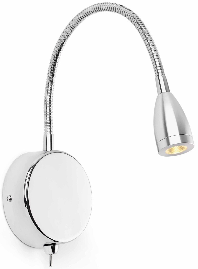 40994 LAMPE MURALE LED LECTEUR ARTICULÉ CHROME 3W 3000K