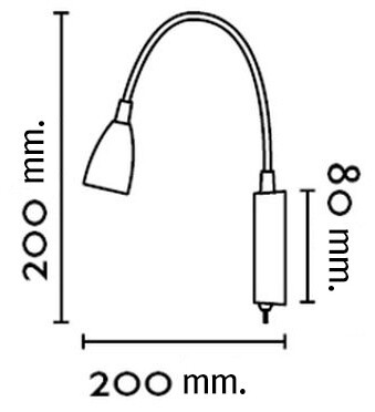 40994 LAMPE MURALE LED LECTEUR ARTICULÉ CHROME 3W 3000K