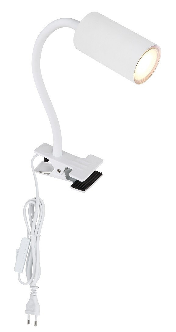 57911KW APLIQUE FOCO PARED PINZA ENCHUFABLE 1xGU10 25W 230V BLANCO ROBBY GLOBO