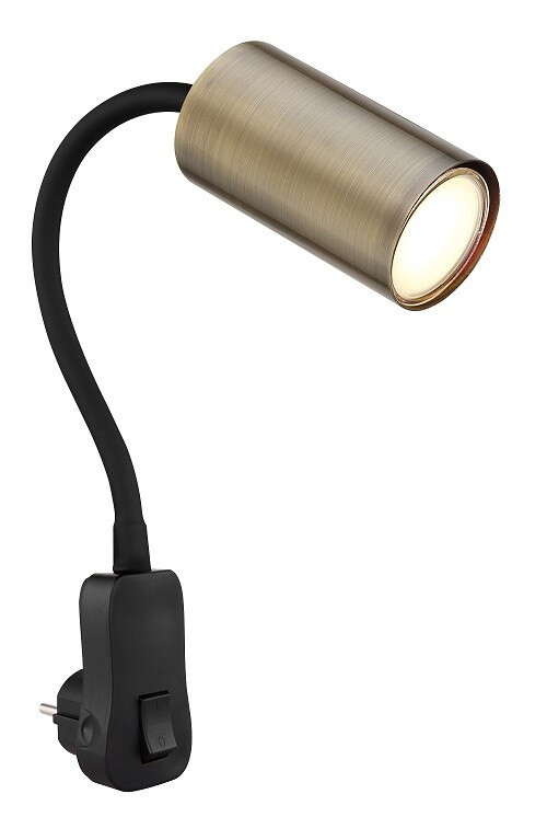 57911DPM APLIQUE FOCO PARED ENCHUFABLE 1xGU10 25W 230V METAL ROBBY GLOBO