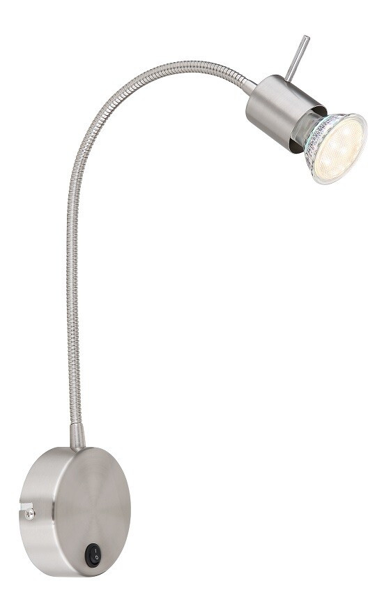 57310N APLIQUE FOCO PARED INTERRUPTOR 1xGU10 35W 230V NIQUEL MILLY GLOBO