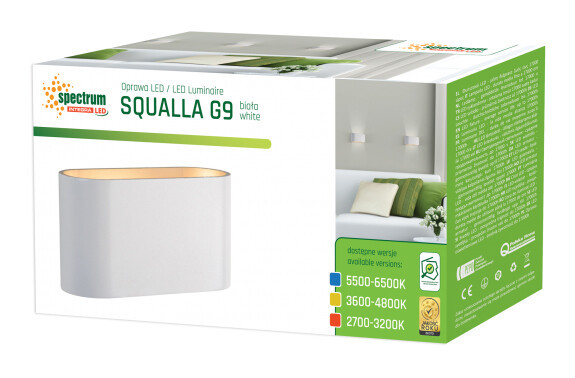 SLIP006001 APLIQUE BLANCO OVAL G9 SQUALLA