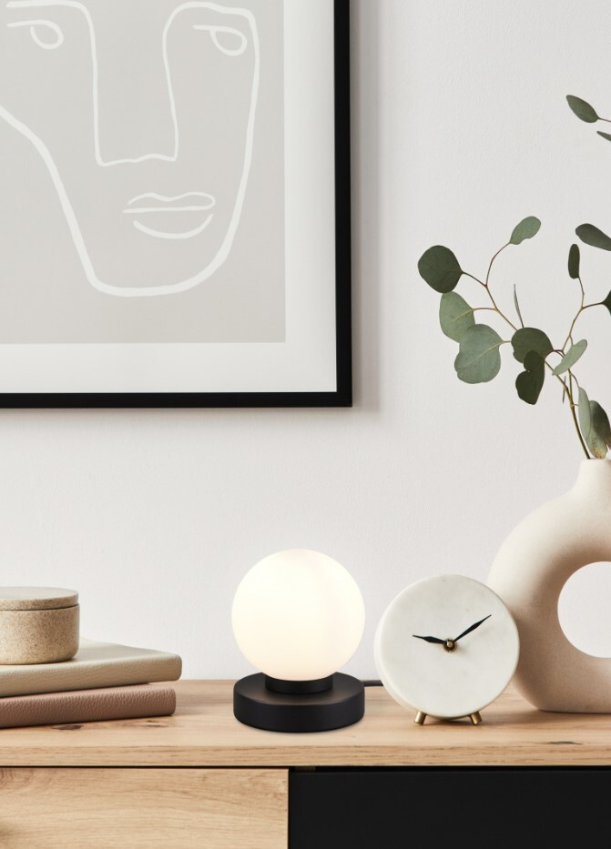 R54011032 PRINZ II TRIO BLACK LAMP 1xE14 TABLE TOP 1xE14