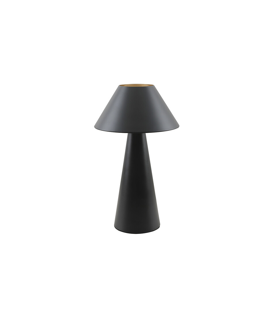 1950944-N LAMPARA DE MESA 1xE27 TIPO SETA METAL NEGRA EB