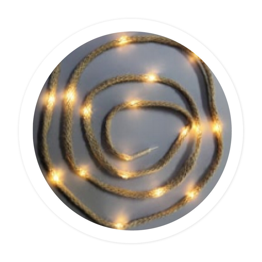 204690037 1,9m GUIRNALDA DE CUERDA LED A PILA GSC