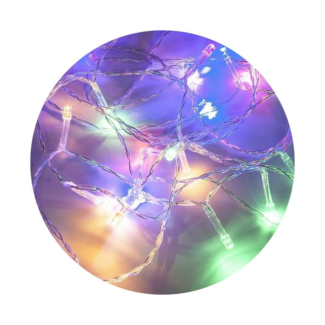 29951-30MC GUIRNALDA LUCES DE CADENA LED VENUTO COLORIDO,PLATA 3,2m IP20