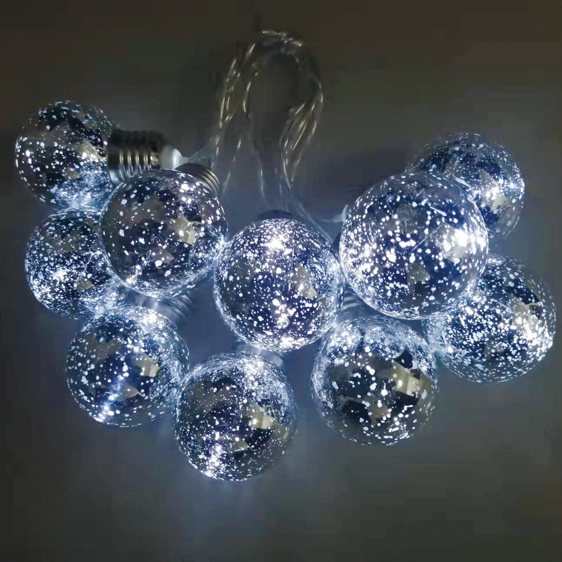 204805021 GUIRNALDA LED DE BOMBILLAS PLATEADAS 1,35M LUZ FRÍA GSC