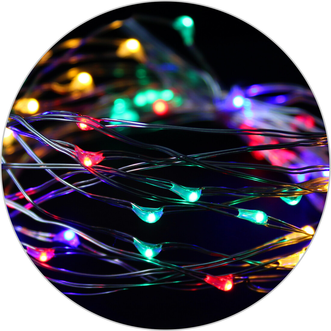 79.719/RGB 5m MINI GUIRNALDA LED C/MANDO RGB 3xAA ELECTRO DH