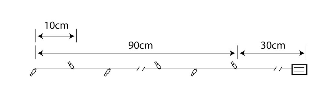 29951-10 GUIRNALDA LUCES DE CADENA LED VENUTO PLATA 0,9m IP20