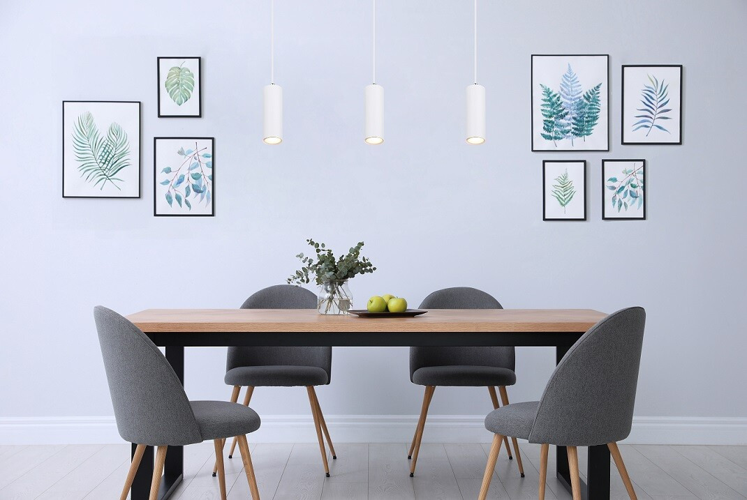 57911HW LAMPARA COLGANTE 1xGU10 35W 230V BLANCO ROBBY GLOBO