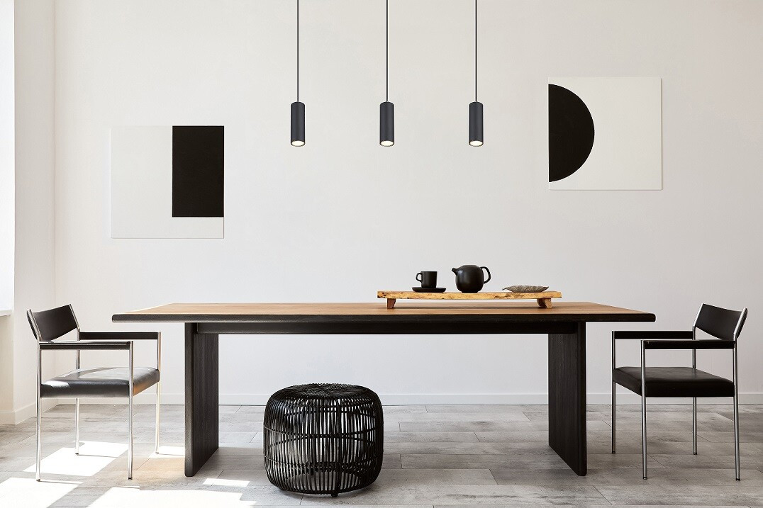 57911HB LAMPARA COLGANTE 1xGU10 35W 230V NEGRO ROBBY GLOBO