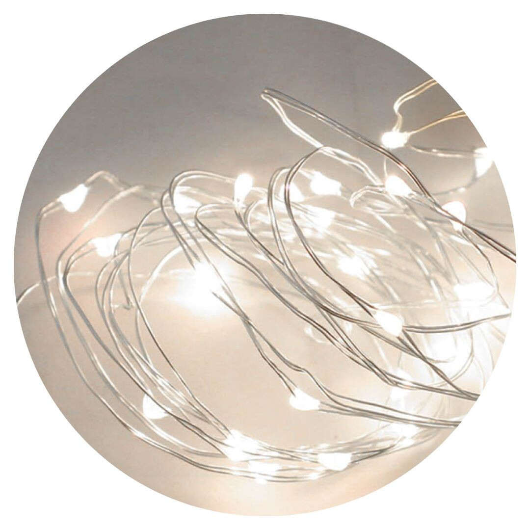 79.719/DIA 5m MINI GUIRNALDA LED C/MANDO 6500K 3xAA ELECTRO DH