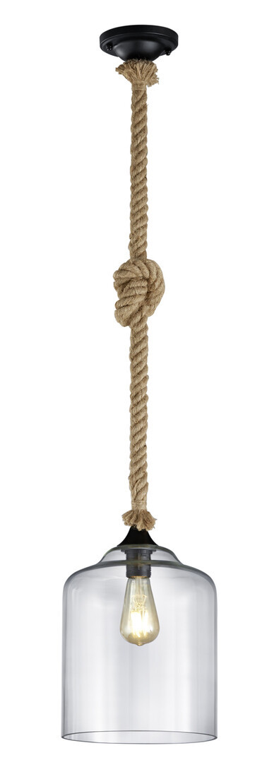 302900102 LAMPARA COLGANTE JUDITH NEGRA E27 TRIO