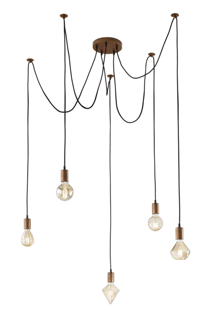310100562 HANGING LAMP CORD COPPER 5xE27 TRIO