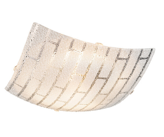 40002 PLAFON TECHO CUADRADO 1xE27 60W 230V 250x250x60mm VIDRIO CLARO CALIMERO GLOBO