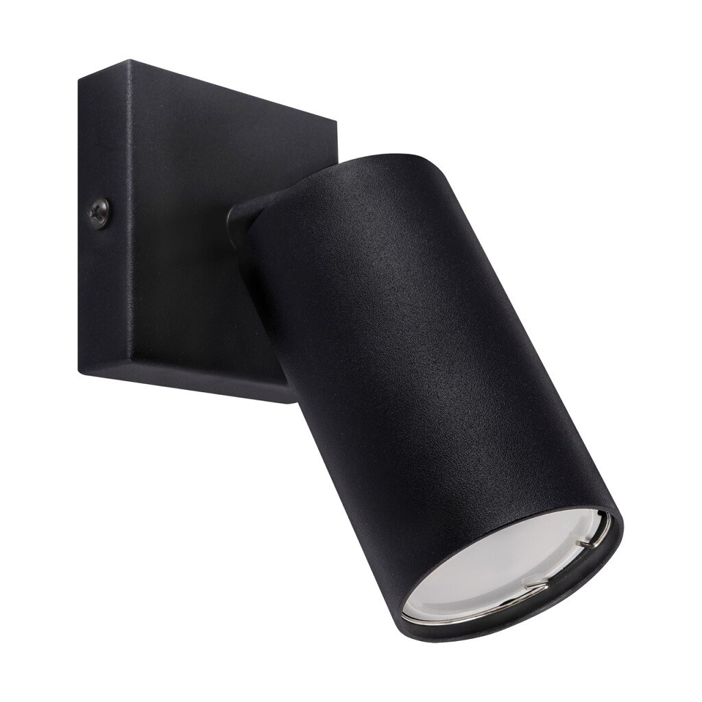 03763 APLIQUE PARED GU10 35W IP20 Ø75 NEGRO MANAM STRÜHM
