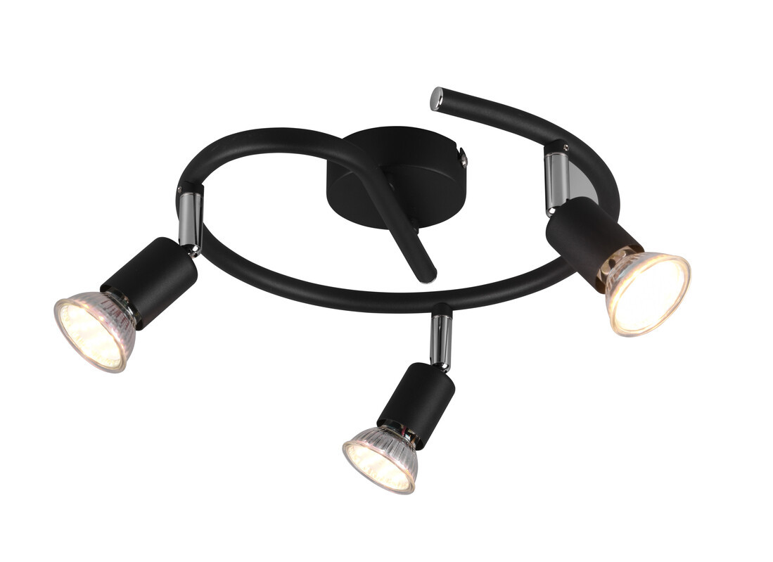 R80913932 REGLETA 3 FOCOS PARIS NEGRA GU10 TRIO