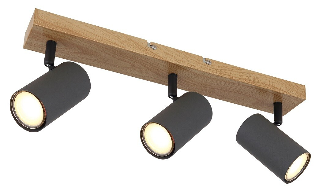 57911-3G REGLETA 3 FOCOS 3xGU10 35W 230V LATON ANTIGUO ROBBY GLOBO