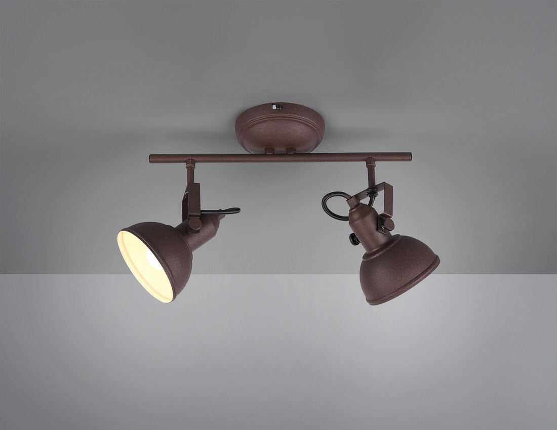 R80152024 REGLETA GINA 2xE14 OXIDO TRIO