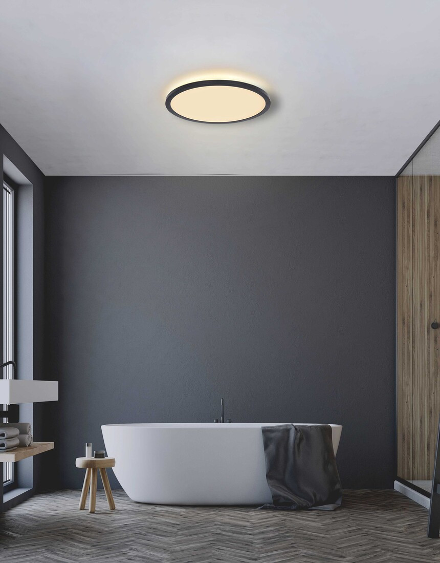 41562-24B LAMPARA DE TECHO NEGRA 1XLED 24W 3000K IP44 SAPANA GLOBO