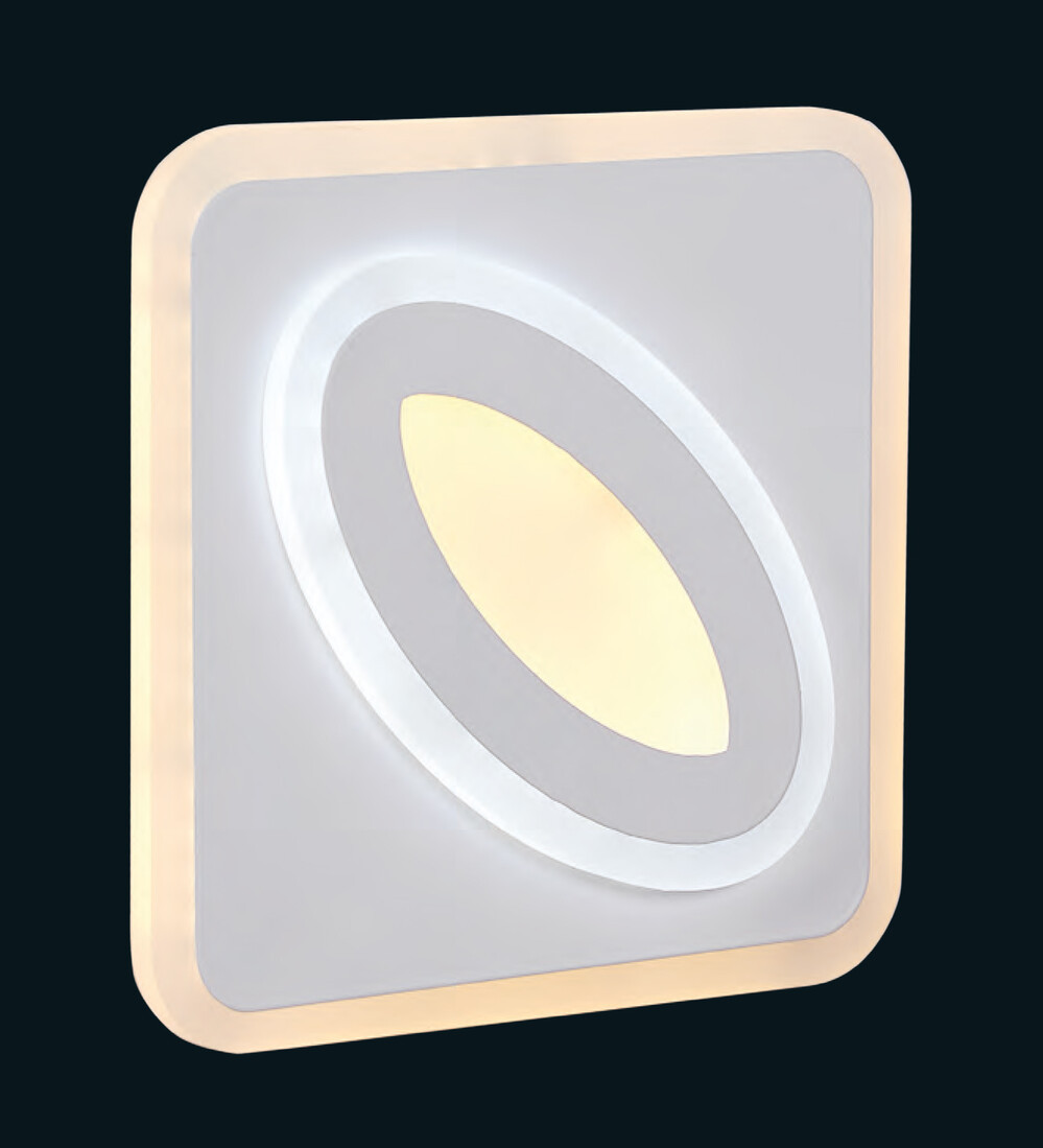 6017 SQUARE LED CEILING LAMP 39W REG METAL WHITE