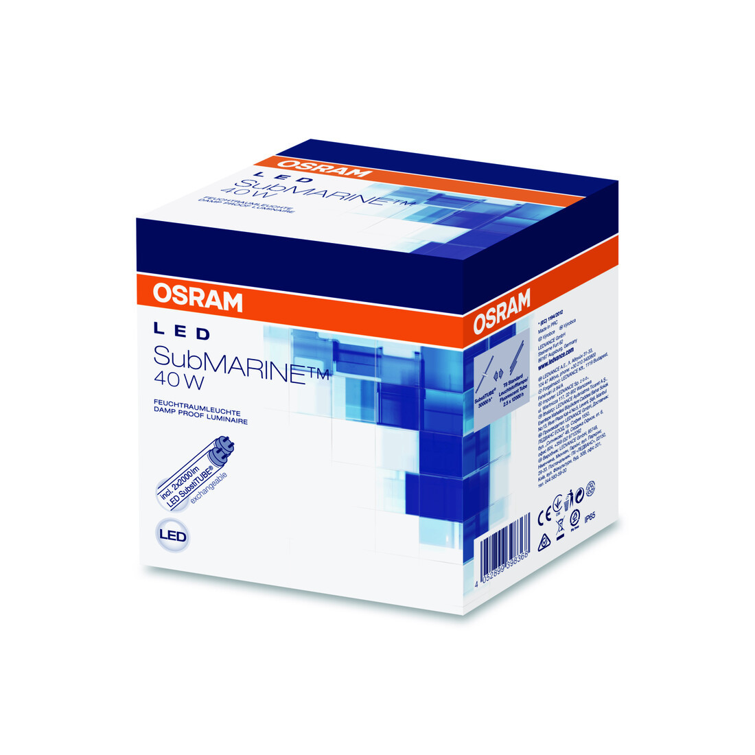 304024 REGLETA LED ESTANCA 2x19W 4000K 150cm OSRA