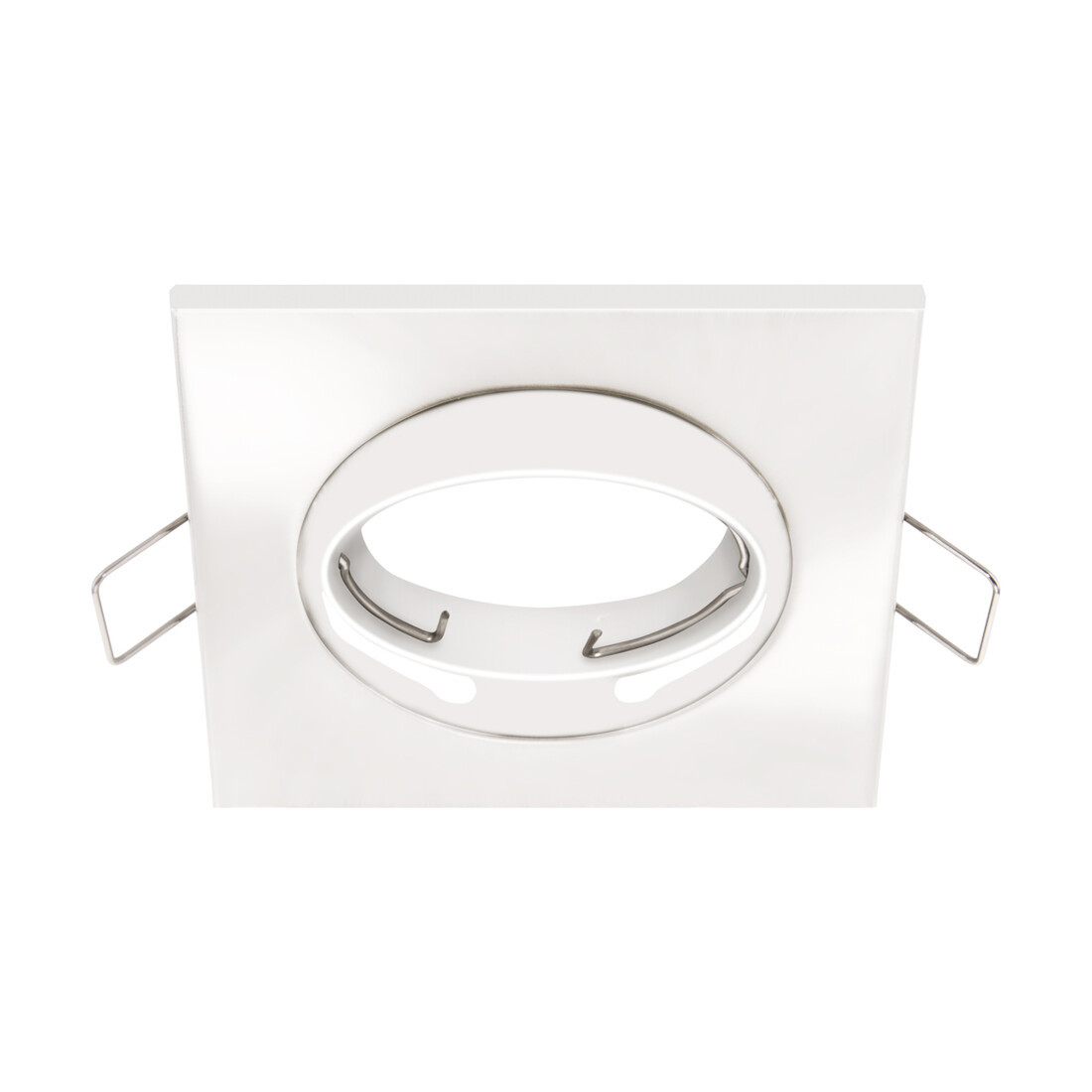 03980 ARO CUADRADO BASCULANTE EMPOTRABLE GU10 50W IP20 Ø88 BLANCO BONO STRÜHM