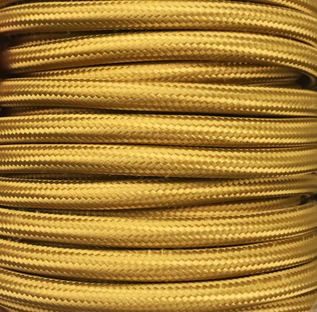 CIR62CTS17 5m TEXTILE CABLE SILK GLOSSY GOLDEN GOLDEN