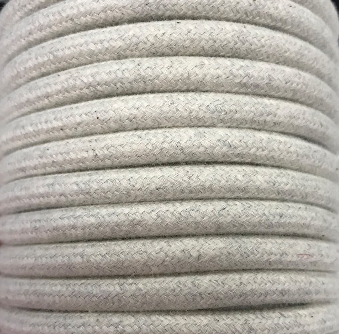CIR62BA10 5m TEXTILE CABLE PLAIN COTTON COTTON PLAIN