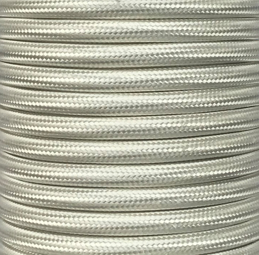 CIR62CTS86 5 MTS CÂBLE TEXTILE UNI BEIGE BRILLANT