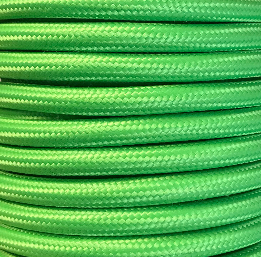 CIR62CM31 25 MTS CABLE TEXTIL LISO VERDE CLARO MAT