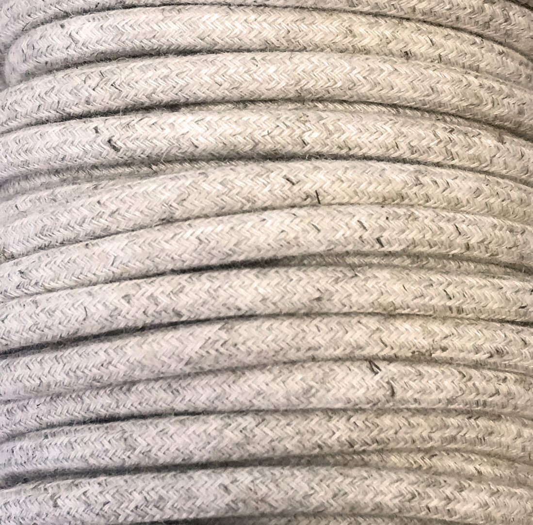 25 METROS CABLE DECORATIVO TELA LINO 2X0.75mm